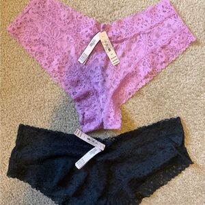 NWT Victoria's Secret cheeky Lace Panties in multi colors and patterns set of 5